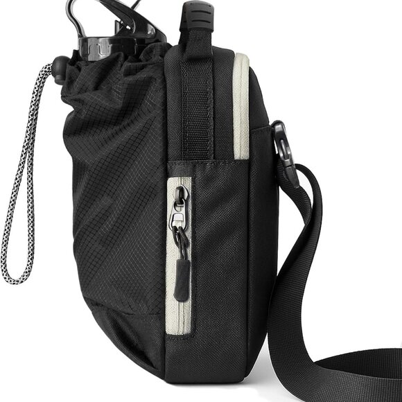 Luxury Waterproof Crossbody Bag with Elastic Water Bottle Holder - Unisex Design - Picture 1 of 7